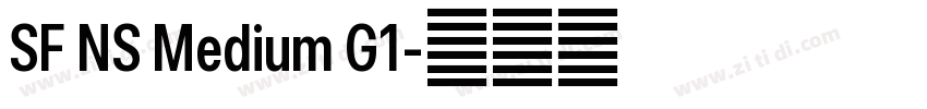 SF NS Medium G1字体转换